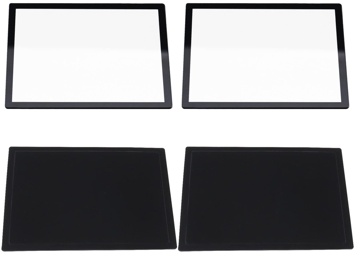 aladdien - Screen Lens Plastic Cover - Vervangingshoes - Zwart - Bescherming - LCD-lens - Compatibel met DS Lite - 69x54mm