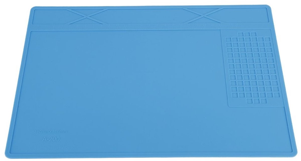 aladdien - Heat Resistant Maintenance Pad - Onderhoudspad - Hoogwaardige isolatie - Blauw - Silicone mat - Geschikt voor telefoonreparatie - Tempera..