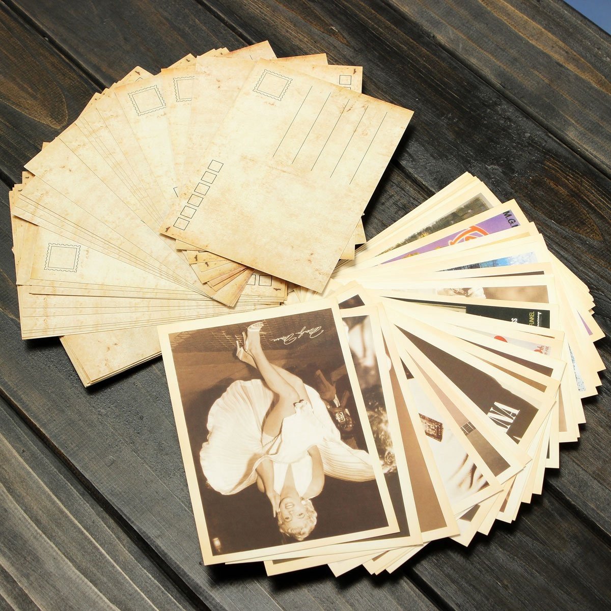 aladdien - Vintage Reisbriefkaart Set - Perfect voor Postcrossing - 32 Stuks - Creatieve Kunst - Uniseks - Ideaal voor Kinderen