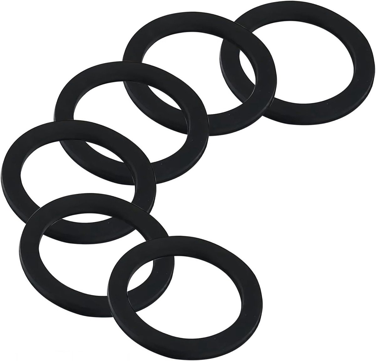6 Stuks O-ring Sealing Rubber voor Keukenafvoer, Click Rubber Seal en Vervangende Ringen, OD 55mm, ID 41mm voor Buizen