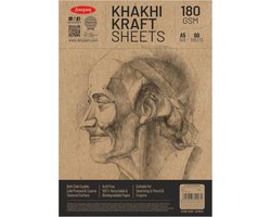 Kraftpapier Losse Vellen Bruin Khaki 180 GSM A5 Tekenpapier & Schetspapier
