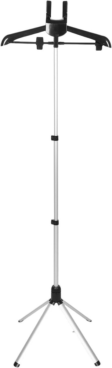Stoomstrijkstandaard - Kledingstomerrek - Kleding Stomen - Kantelbestendige Constructie - 147 cm Hoog - Zwart