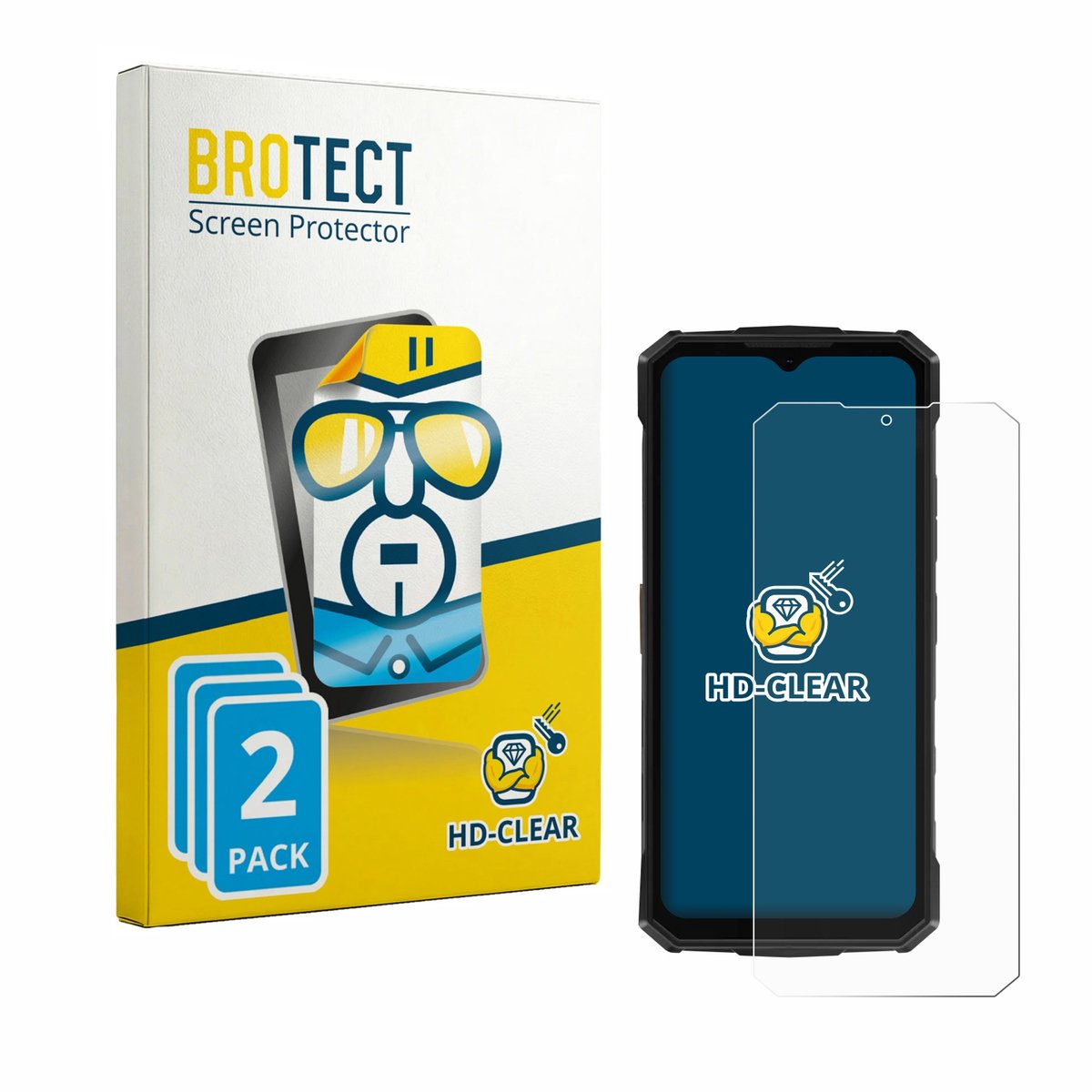 BROTECT - Screenprotector voor Doogee Fire 5 Pro - Folie Beschermfolie transparant 2 Stuks