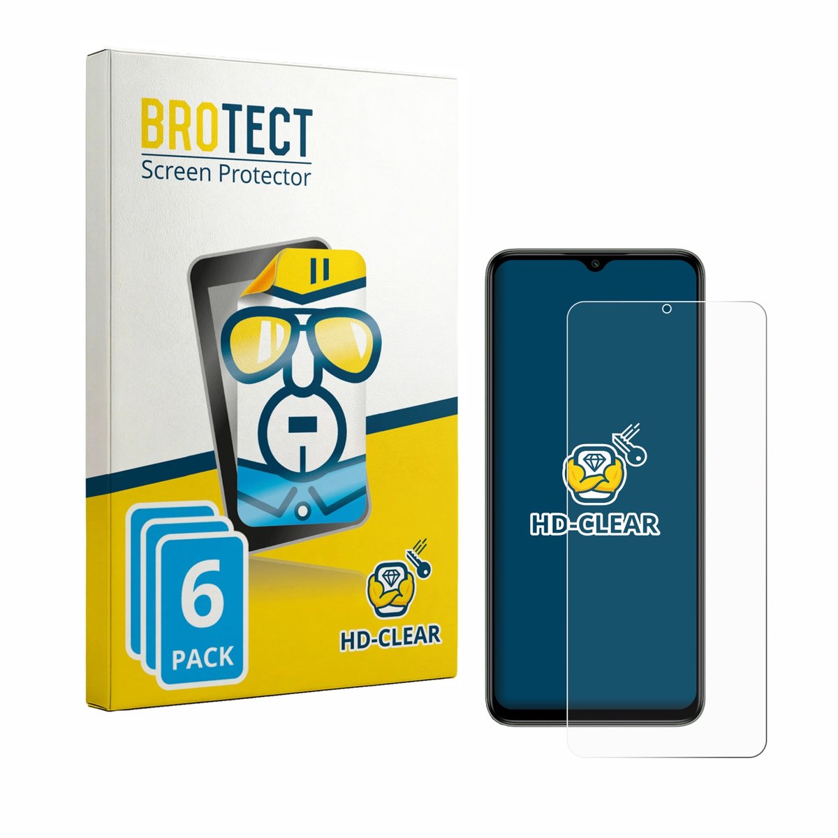 BROTECT - Screenprotector voor Itel Zeno 100 - Folie Beschermfolie transparant 6 Stuks