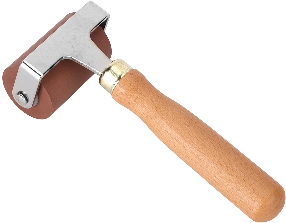 ONF3 - Flexibele Rubber Roller - Printmaking - 5cm - Stempelen - Creatieve Hobby - Geschikt voor Kunstenaars - Kleur: Zwart