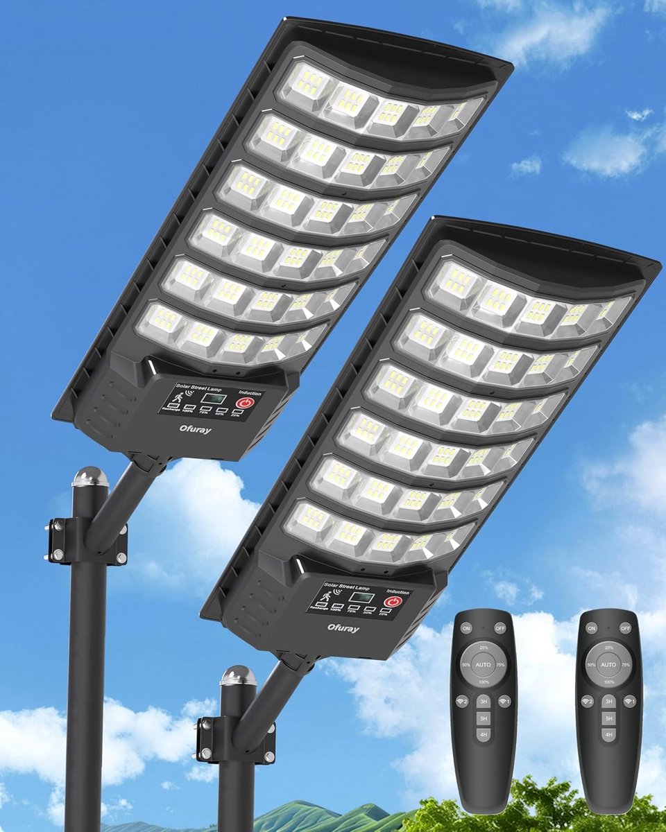 Krachtige Vloerlamp op Zonne-energie voor Buiten met Bewegingsmelder en Afstandsbediening