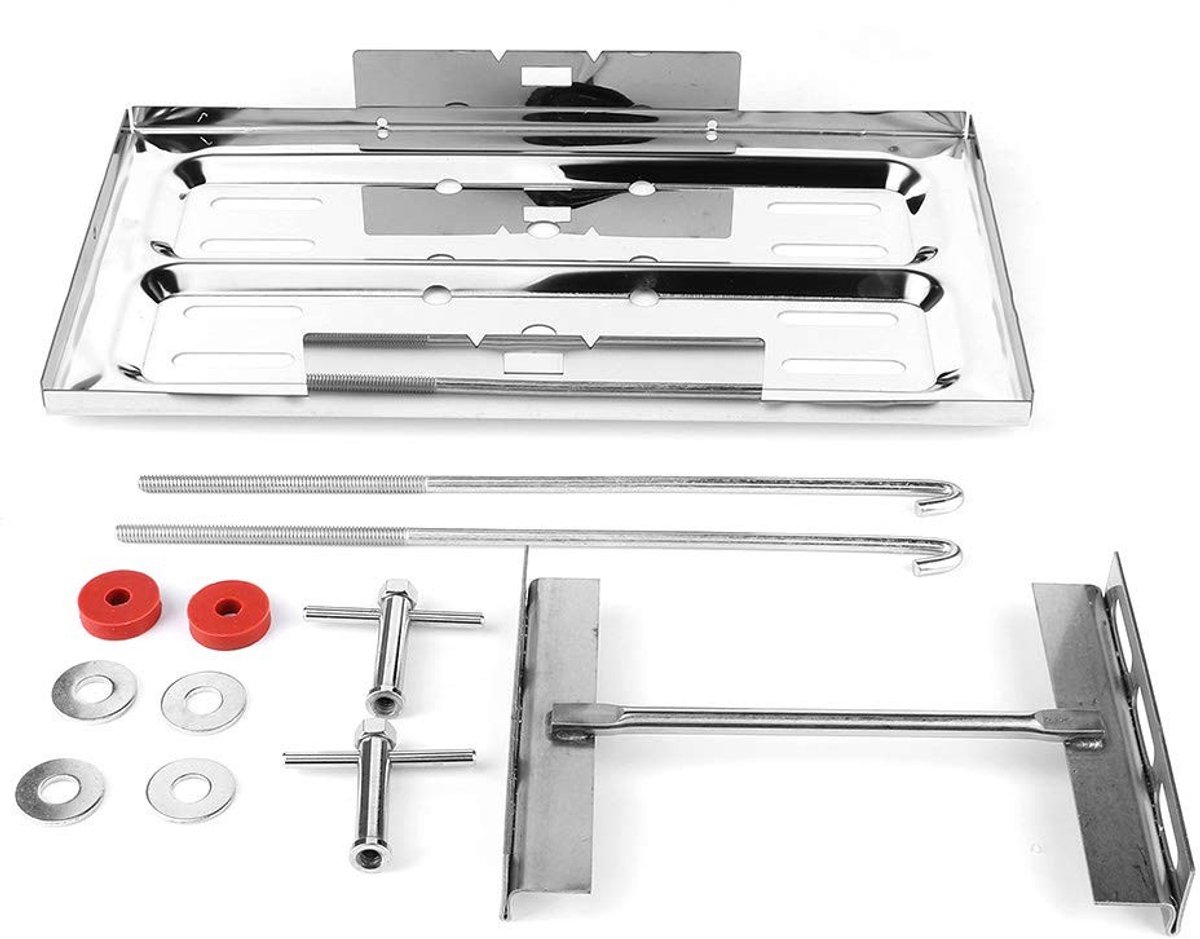 ONF3 - Batterijhouder Roestvrij Staal - Universele Batterijvak Houderset - Lichtgewicht en Stabiel - 7 1/2 x 13 1/4 Inch - Geschikt voor Diverse...