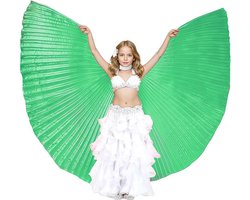 Isis Wings for Kids, Wings + Stick + Carry Bag), Belly Dance Performance Costumes Angel Wings for Girls, Green