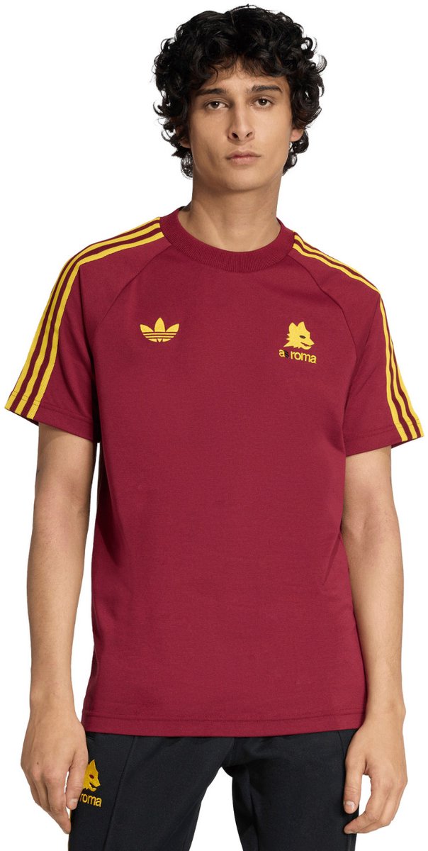 adidas T-shirt Heren AS Roma Originals Tee Bordowy - Maat S