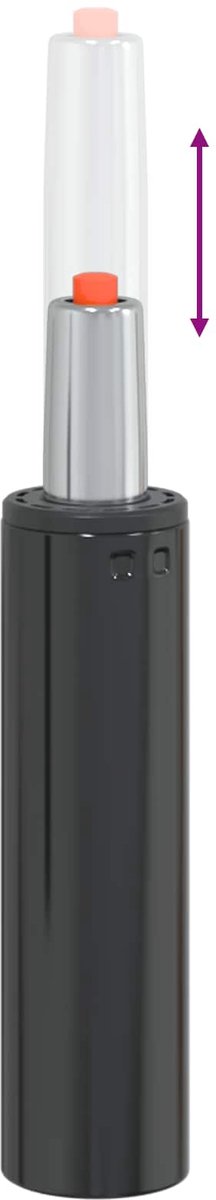 vidaXL Bureaustoel - Gas - Cilinder - Zwart - 239-309 - mm - IJzer