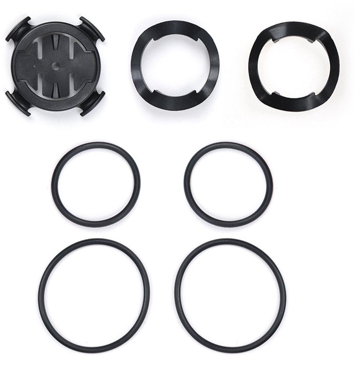 Geschikt voor Garmin / Blackbird / Xingzhe / Magene fietscomputers — Universeel vervangend montagetoebehoren: Bevestigingsbasis met bandbevestiging-2-delige set，Toepasbare diameter van de ronde handgreep: 22–40 mm