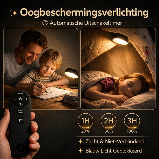 Heuts Goods - Wandlamp - Wandlamp Binnen - Magnetische Wandlamp - Wandlamp Oplaadbaar - Nachtlampje - 360 graden draaien - 5 Standen Dimbaar - 3 Kleuren Warm Wit - Op Tijd Instelbaar - Zwart van Heuts Goods — afbeelding 4