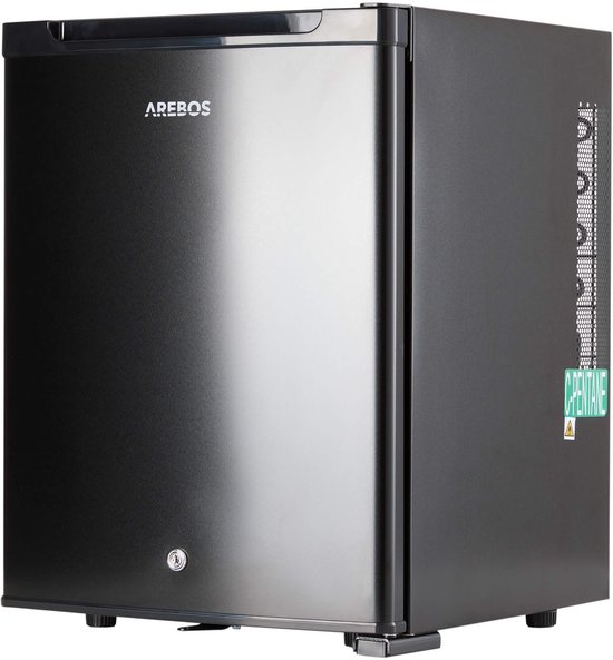 AREBOS 40L Mini koelkast stil compact minibar met slot LED zwart kantoor home van AREBOS — afbeelding 5