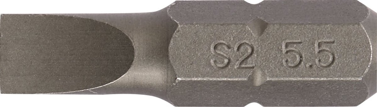 Bit f.Schlitzschrauben 6,5mm L.25mm 1/4 Zoll C6,3 Schneidenstärke 1,2mm TECWERK