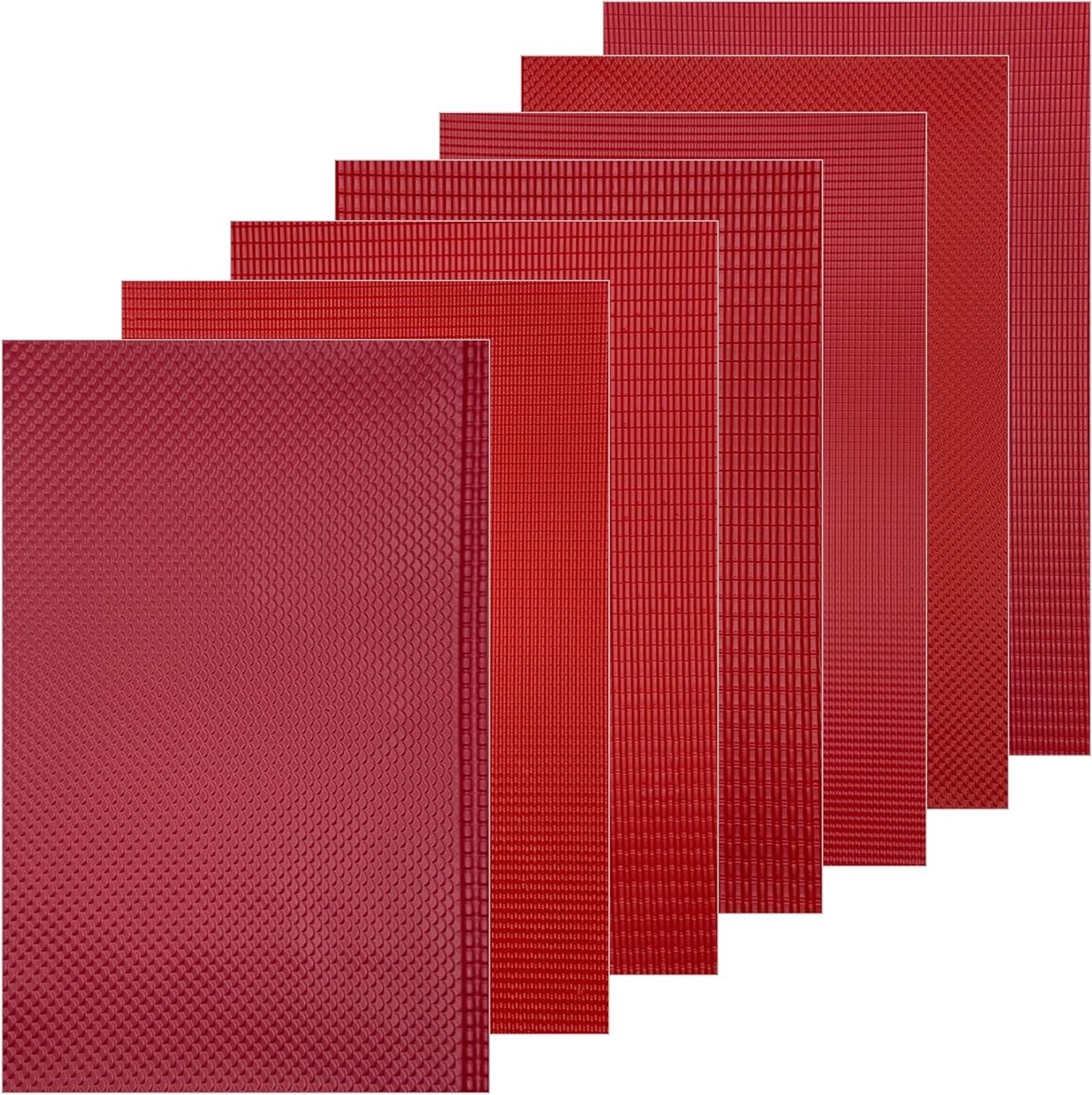 Mini Dakpannen - Model Pannen - Modelbouw - PVC Materiaal - 7 Vel - Rood