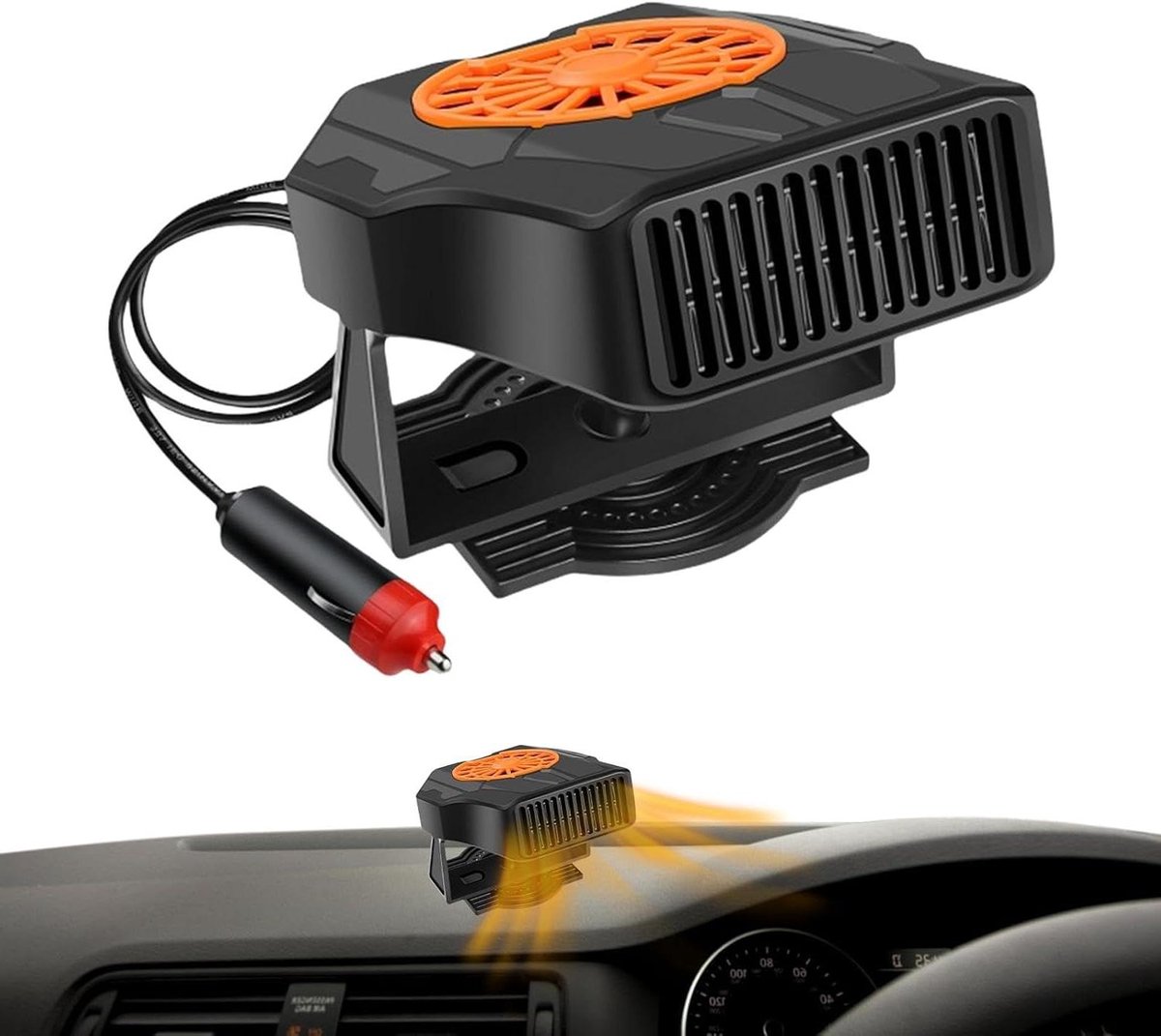 Autoverwarming - Ruitontdooier - Snel Ontdooien - 2 Temperatuurmodi - 12 x 13 x 9 cm - Zwart