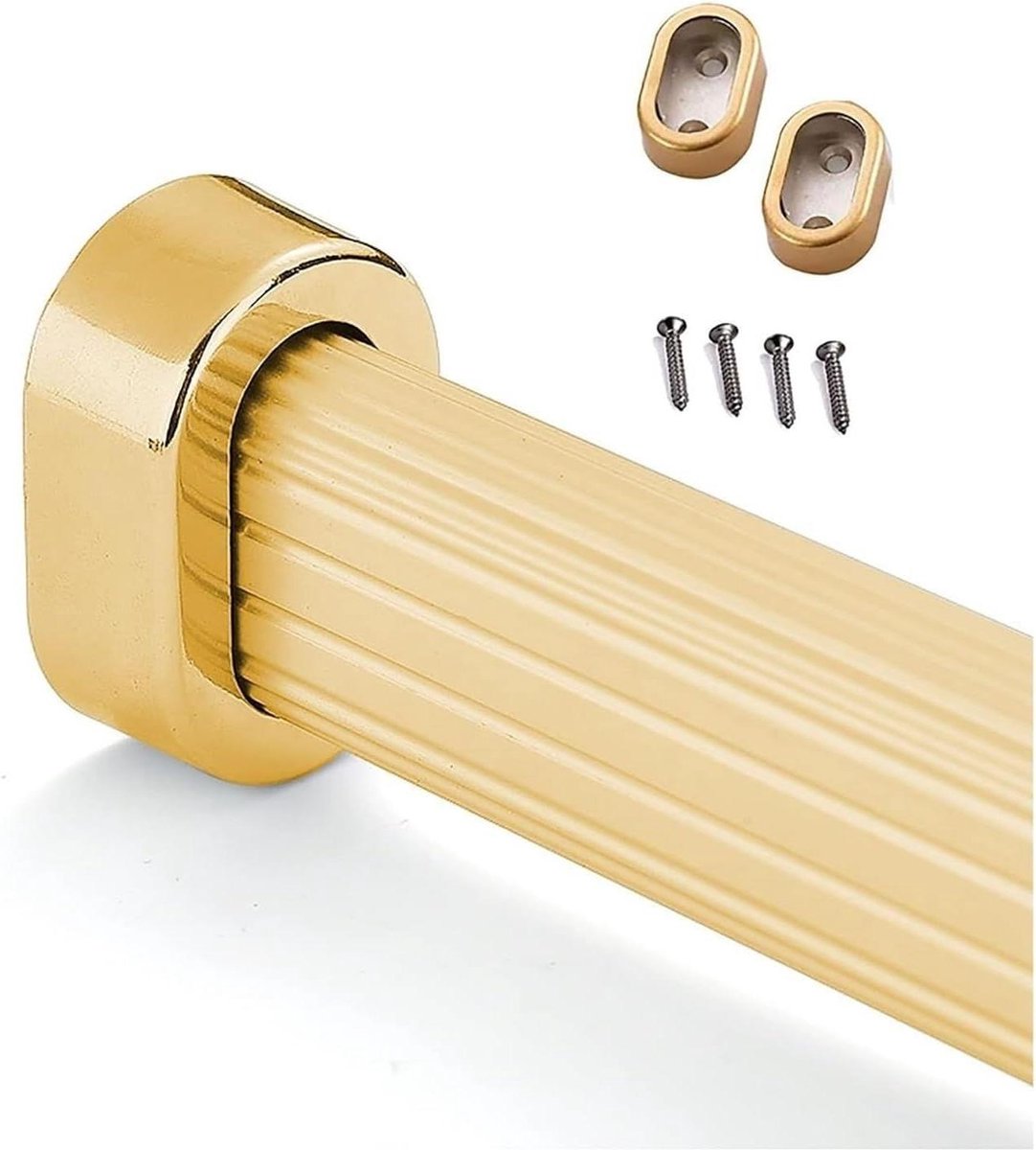 Kledingstang - Garderobestang - Kast organiseren - In te korten - 160cm - Mat goud