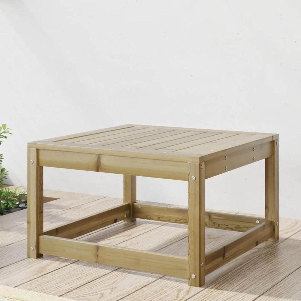 Houten Voetenbank - Tuin Poef - Buiten Ontspannen - Geïmpregneerd Hout - Niet Gespecificeerd - Houtkleur