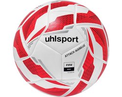Top 10 beste voetballen voor training en wedstrijd 2026: Uhlsport Attack Addglue maat 5 wit-rood-zilver