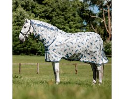 Amigo Integrated Fly Sheet Dragonfly Print/Zilver, Blauw & Salie 78"