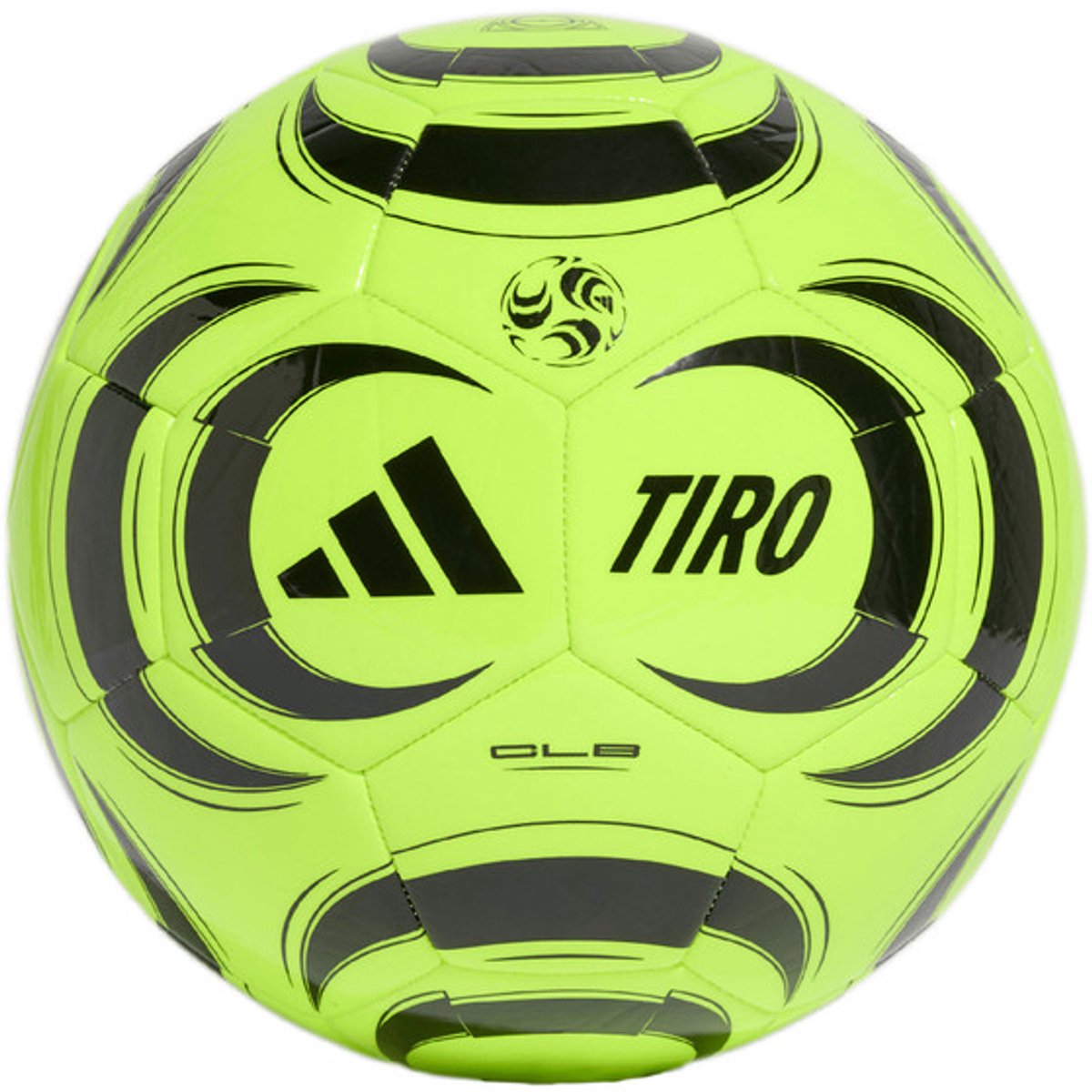 Adidas voetbal Tiro Club maat 5 geel zwart imitatieleer bal.