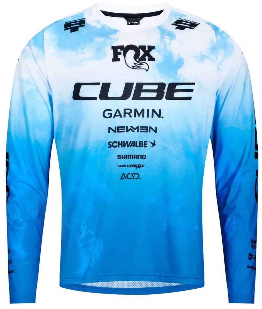 Cube Actionteam Langarm Enduro Trui Blauw XL Man