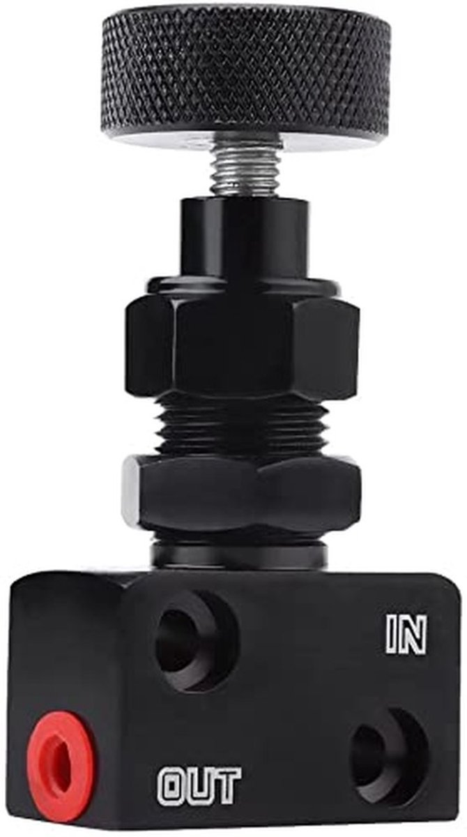 aladdien - Universele remrelatieklep - Schroeftype - Aluminium - Verstelbaar - Drukregelaar 150psi - 1200psi - Geschikt voor motorsport
