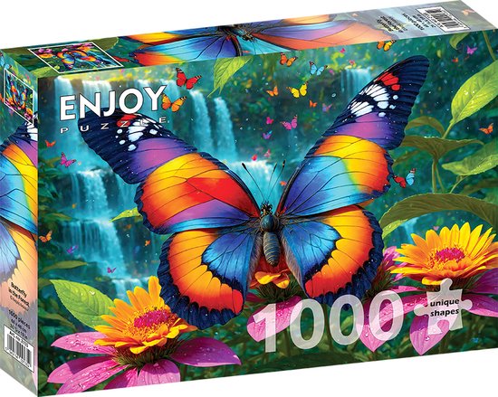 enjoy Puzzel vlinder in bos 1000 stuks 1