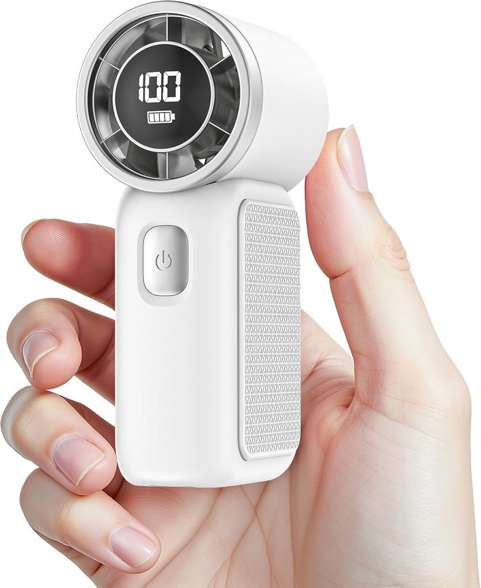 Draagbare Mini Handventilator met 100 Snelheden en Lange Batterijduur