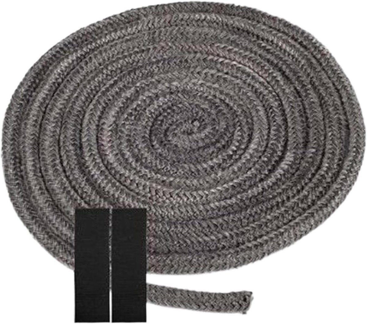 Houtkachel Deur Pakking - Isolatie Touw - Warmte Behoud - Hoge Temperatuur Bestendig - 2 Meter - Zwart