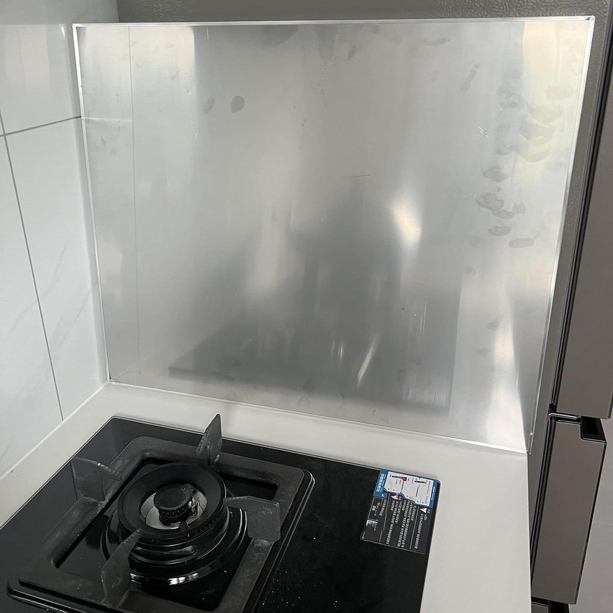 Hitteschildbord Keuken - Isolatiepaneel Koelkast - Apparaten Beschermen - Magnetisch Roestvrij Staal - 120 x 60 cm - Zilverkleurig