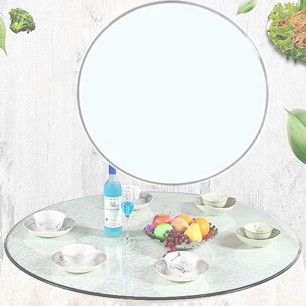Tafelblad Glas Rond - Beschermend Deksel - Tafel Beschermen - Gehard Veiligheidsglas - Diverse Maten - Transparant