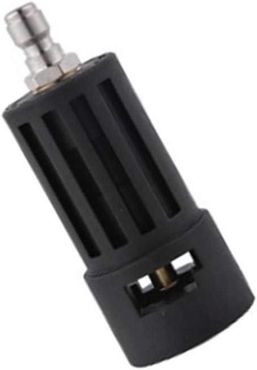 Hogedrukreiniger Adapter - Snelkoppeling - Reinigingswerkzaamheden - Roestvrij staal - 12 x 4 x 4 cm - Zwart
