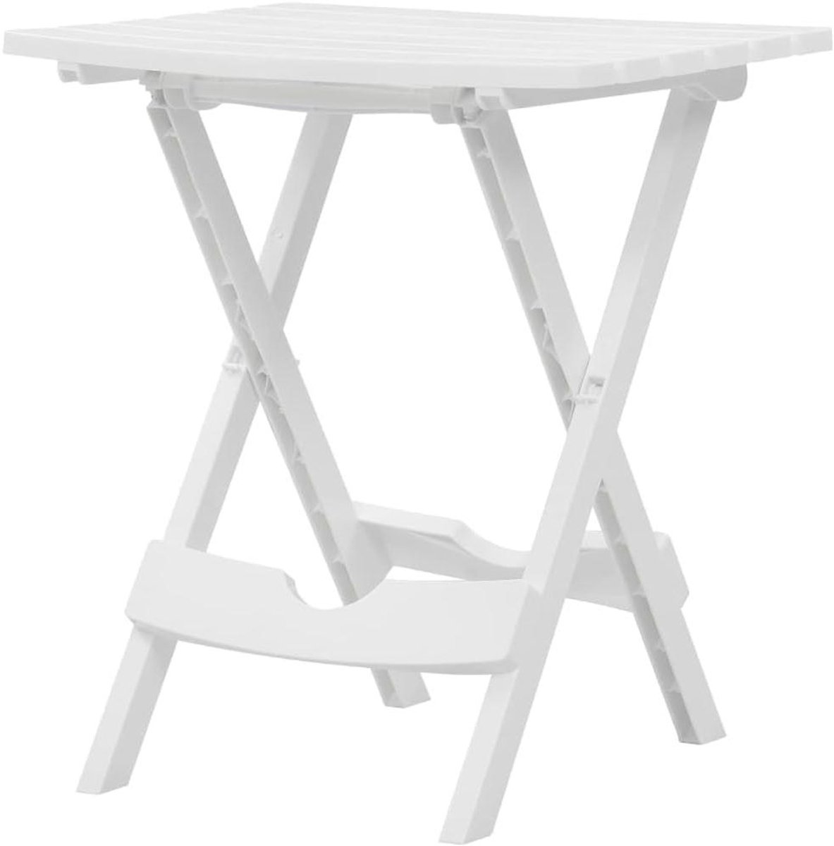 Opvouwbare tuintafel - Buiten bijzettafel - Terras Genot - Lichtgewicht ontwerp - 445 x 385 x 50 cm - Wit