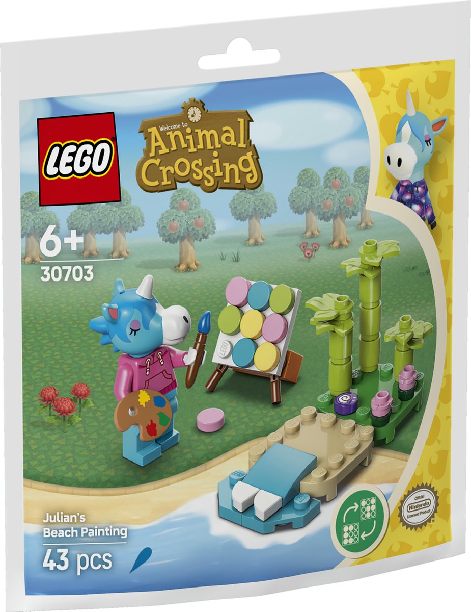 LEGO Animal Crossing Julian's strandschilderij - 43-delig thumbnail 6
