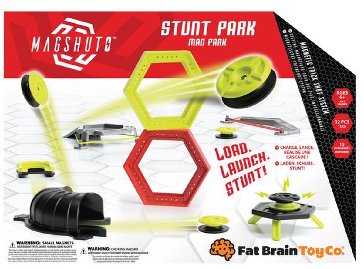 Fat Brain Toys stunt park educatief speelgoed MAGSHUTO voor kinderen.