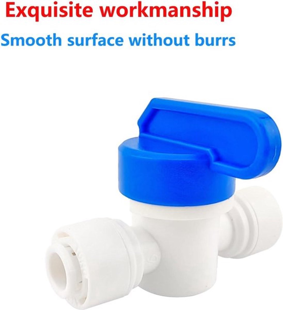 Waterslangaansluiting met 1/4 inch afsluitventiel voor omgekeerde osmose systemen
