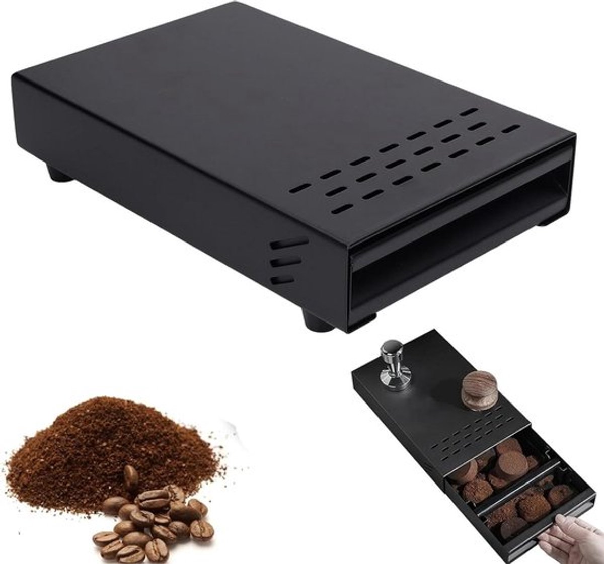 Koffieset klopbak voor espresso met afneembare klopstang