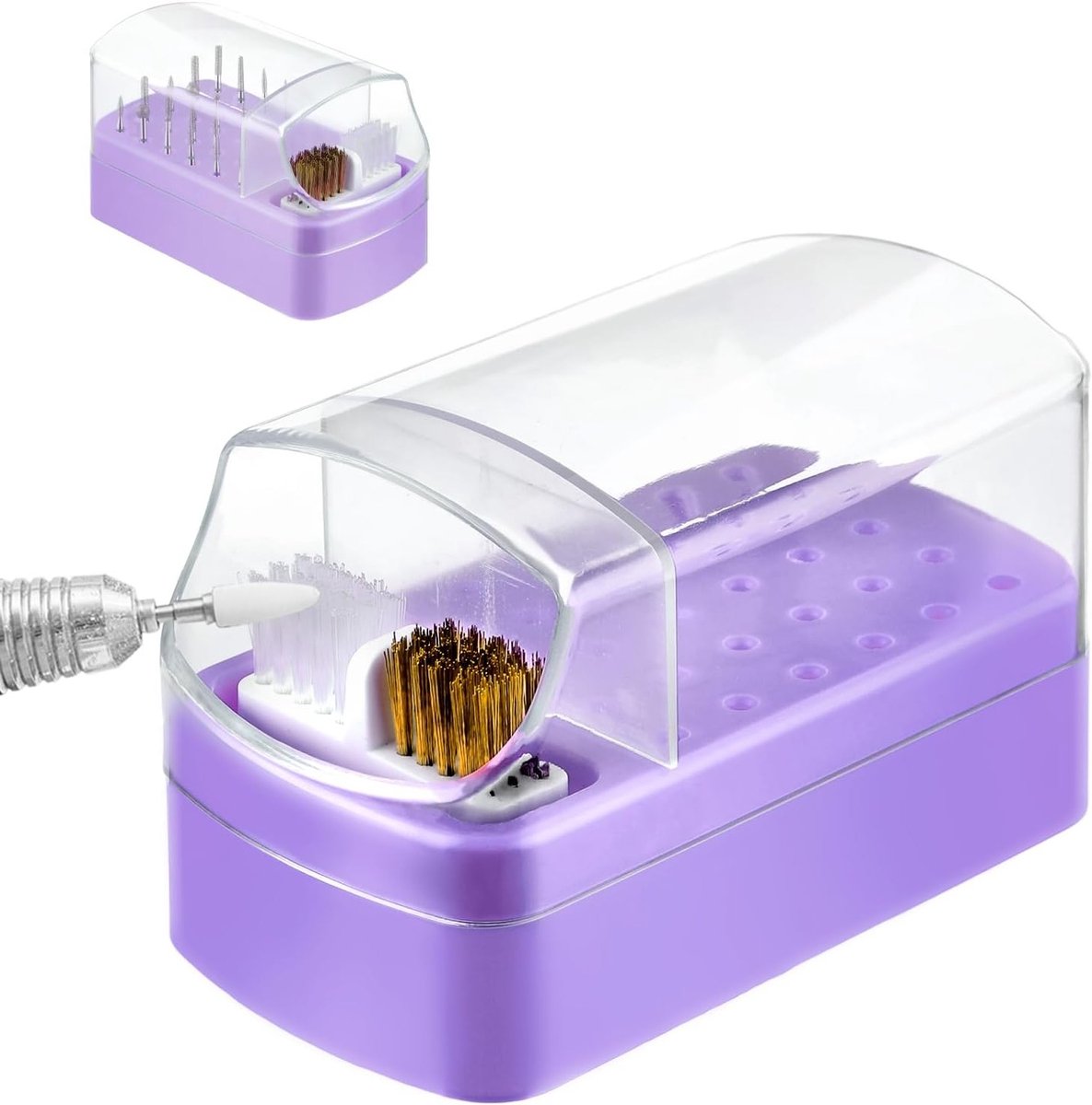 Nagelboor Houder - Organizer Bits - Nail Art - Stofvrij Ontwerp - 30 Gaten