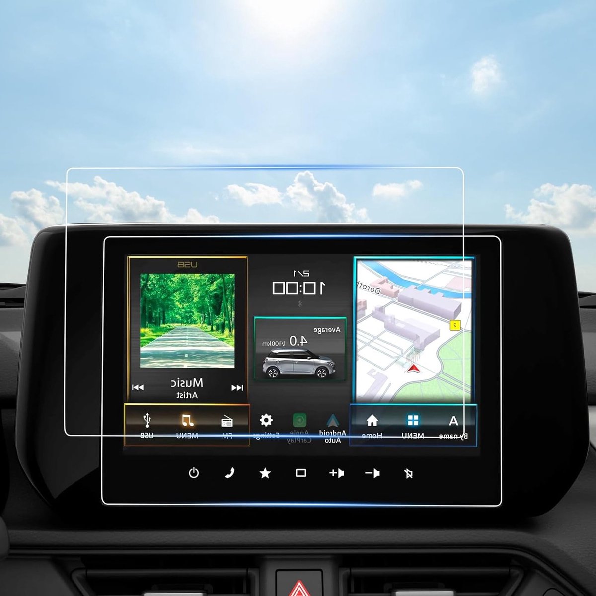 GPS Navigatie Accessoires voor Suzuki Swift 2023 2024 - 9 Inch PET Film met Krassenbestendigheid en Vingerafdrukvermindering - Set van 2