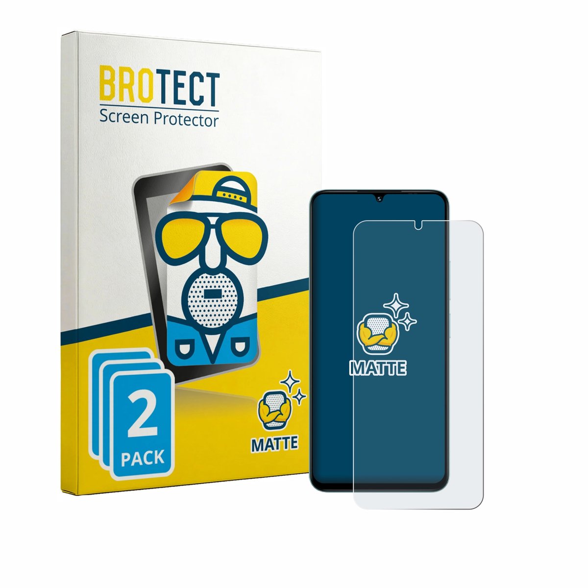BROTECT - Screenprotector voor Umidigi A75x - Folie Beschermfolie matte 2 Stuks