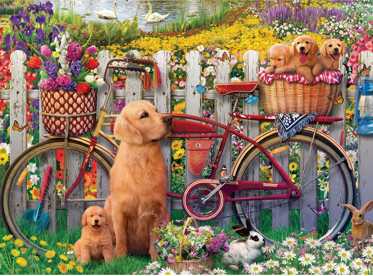 Ravensburger puzzel honden tuin - legpuzzel 500 stukjes dieren. — afbeelding 3