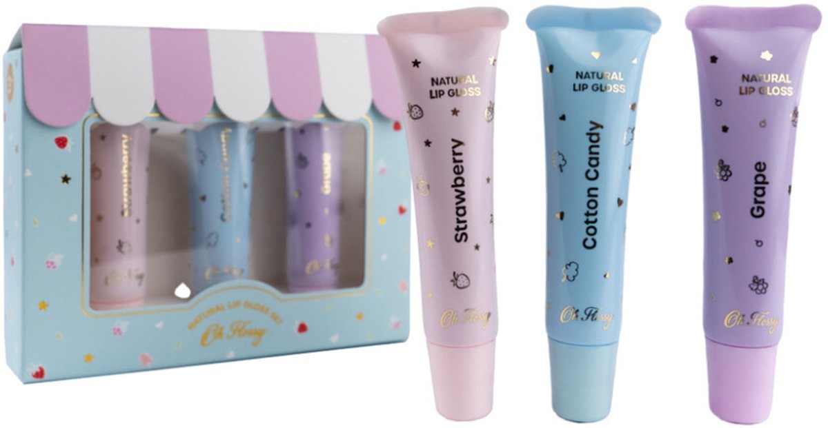 Oh Flossy lipgloss set voor kinderen - kleurrijke make-up