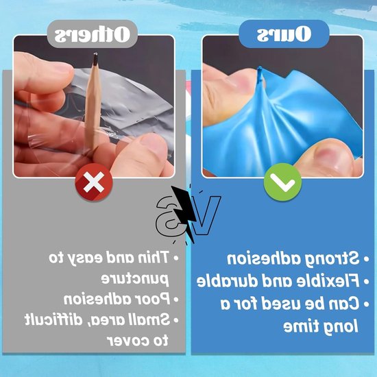 Pack van 20 Zelfklevende PVC Reparatie Patches voor Zwembaden, Opblaasbare Ringen en Waterbedden - Sterk Plakband en Waterdicht van Merkloos — afbeelding 4