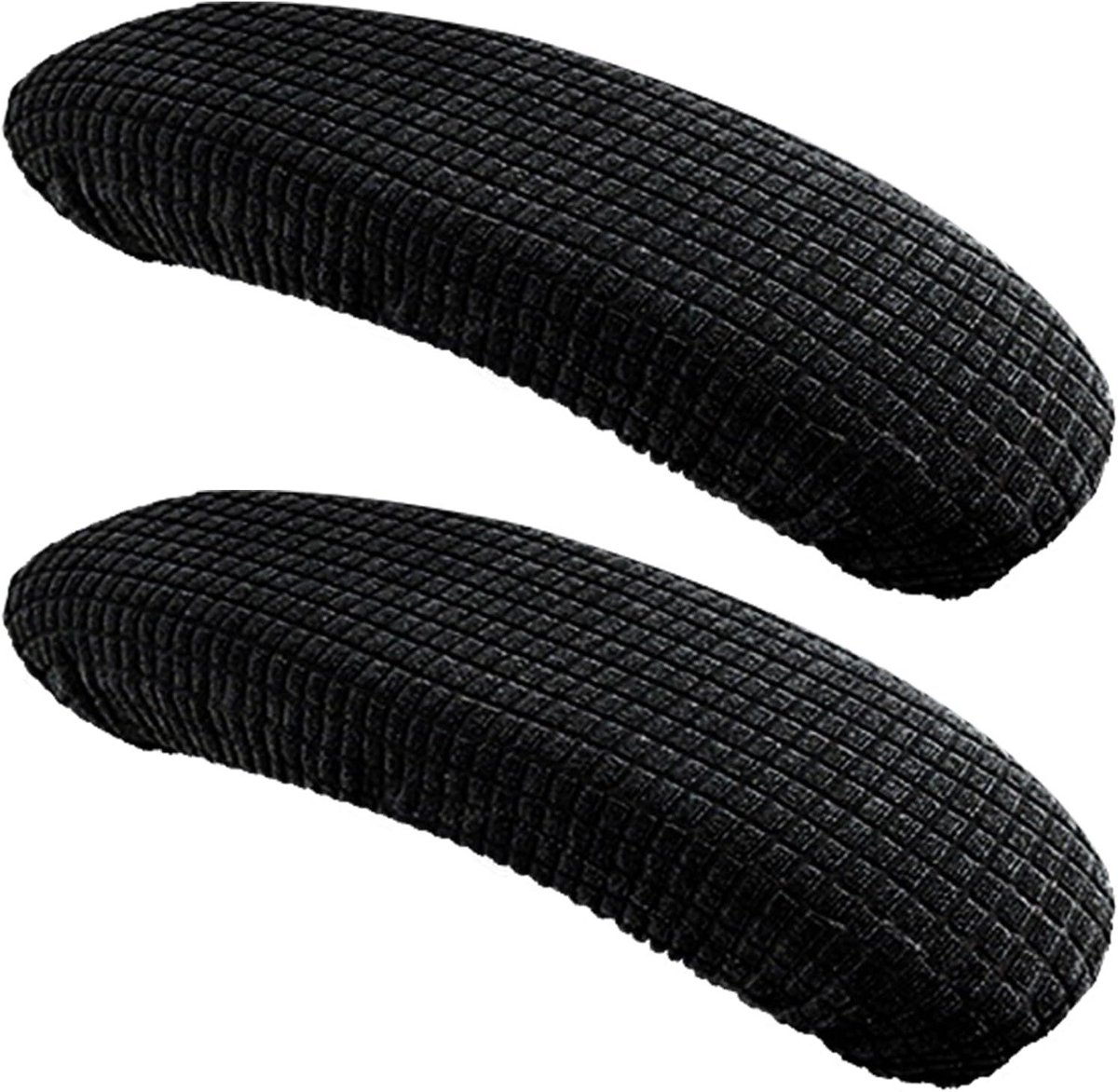Dikke Armleuning Pads voor Bureaustoelen - 2 Stuks Zwarte Stretch Covers, Waterdicht en Beschermend voor Thuis en Kantoor