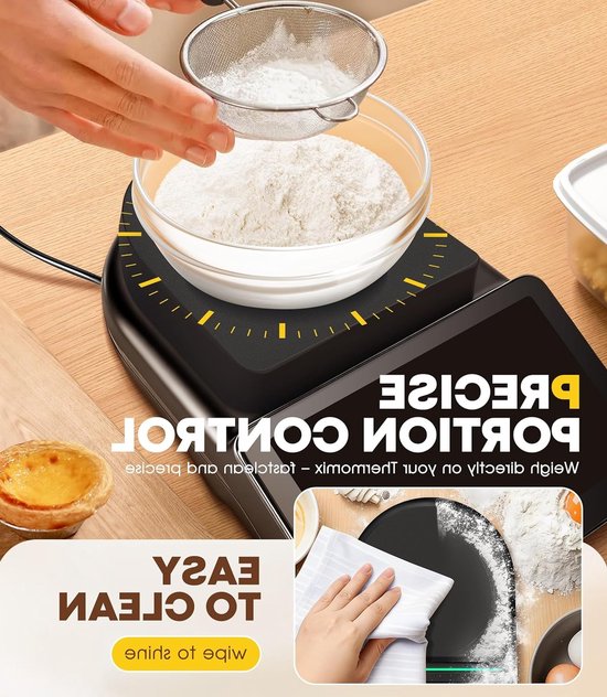 Robuuste Weegschaalplaat voor Vorwerk Thermomix TM7, Eenvoudig Schoon te Maken, Praktische Accessoires voor Nauwkeurig Wegen zonder Mengpan en zonder de Motor Koppeling te Beschadigen — afbeelding 2