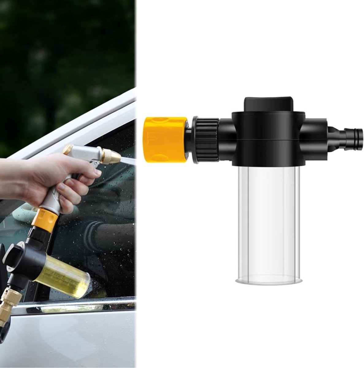 Draagbare drukspuit voor tuinirrigatie, auto wassen en huisdieren baden met krachtige sproeikop