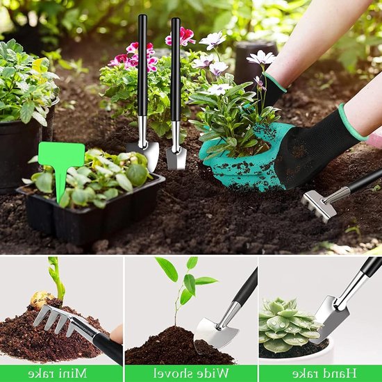 Bonsai boomset 24-delige bonsai gereedschapset van hoogwaardig koolstofstaal, inclusief snoeigereedschap voor vetplanten. van Merkloos	 — afbeelding 3