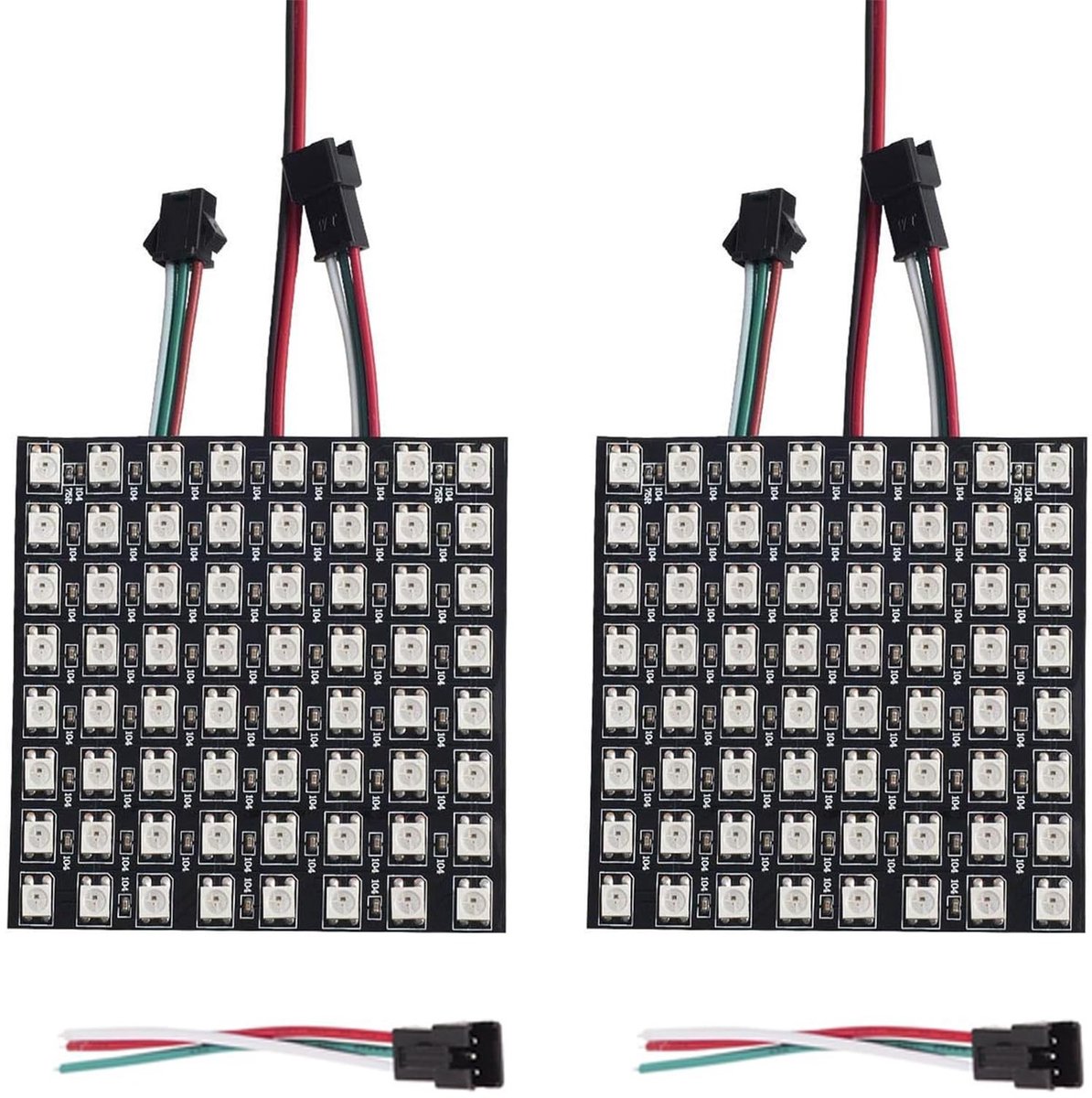 WS2812 RGB 8x8 LED Paneel - Flexibele LED Matrix met 64 Individueel Aanspreekbare Pixels