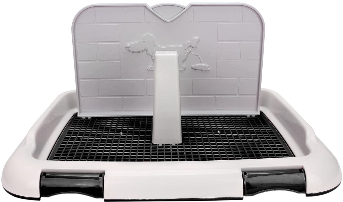 aladdien - Trainingstoilet - Indoor Hondentoilet - Verwijderbaar - zwart - Voor kleine honden - Geen gescheurde luierpads meer - Ideaal voor reuen